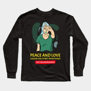 Peace and Love Long Sleeve T-Shirt